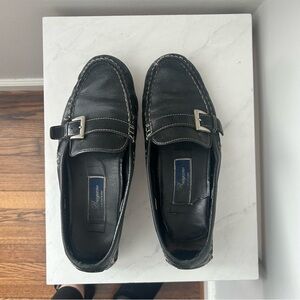 Italian Men's Black Leather Loafers